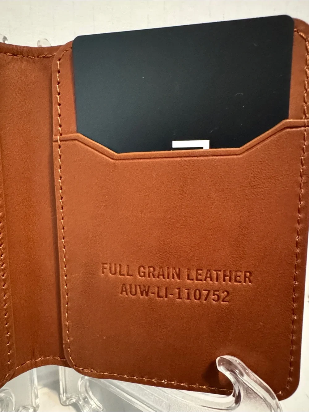 Ridge Bifold Wallet - Tobacco Brown Leather NWOT